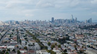 Aerial view of the urban skyline of San Francisco