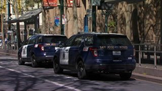 San Jose Police Department patrol vehicles.