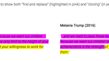 Turnitin Obama Melania Trump Plagiarism Comparison