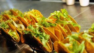 In this Oct. 15, 2015, file photo, tacos are on display during Tacos & Tequila presented by Mexico hosted by Aaron Sanchez during Food Network & Cooking Channel New York City Wine & Food Festival presented By FOOD & WINE at Urbo NYC in New York City.