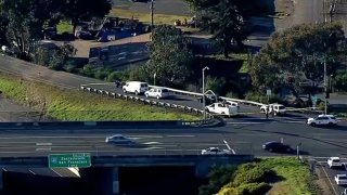 Authorities work at the scene of a deadly crash in Vallejo.