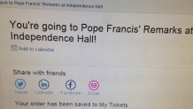 WMOF Pope Tickets Independence Hall