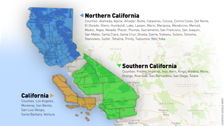 California Divided Into 3 States Map Splitting California Into 3 States Map | Campus Map