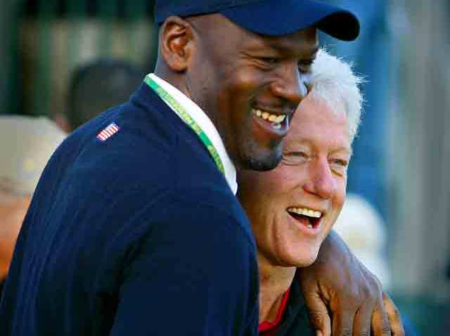Bill Clinton and Michael Jordan