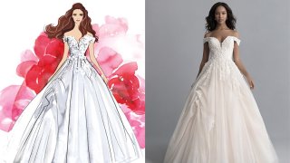 "Beauty and the Beast"-inspired wedding gown.