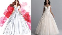 "Beauty and the Beast"-inspired wedding gown.