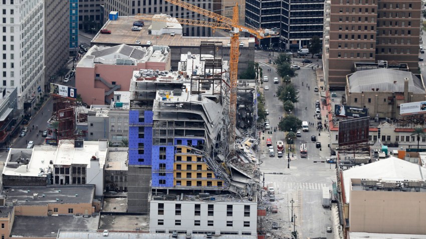 APTOPIX Hotel Collapse