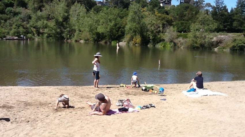 lake temescal bathing