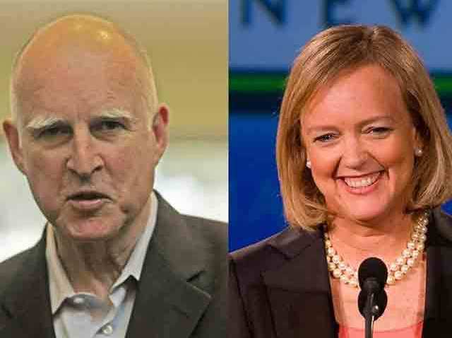 Jerry Brown Meg Whitman