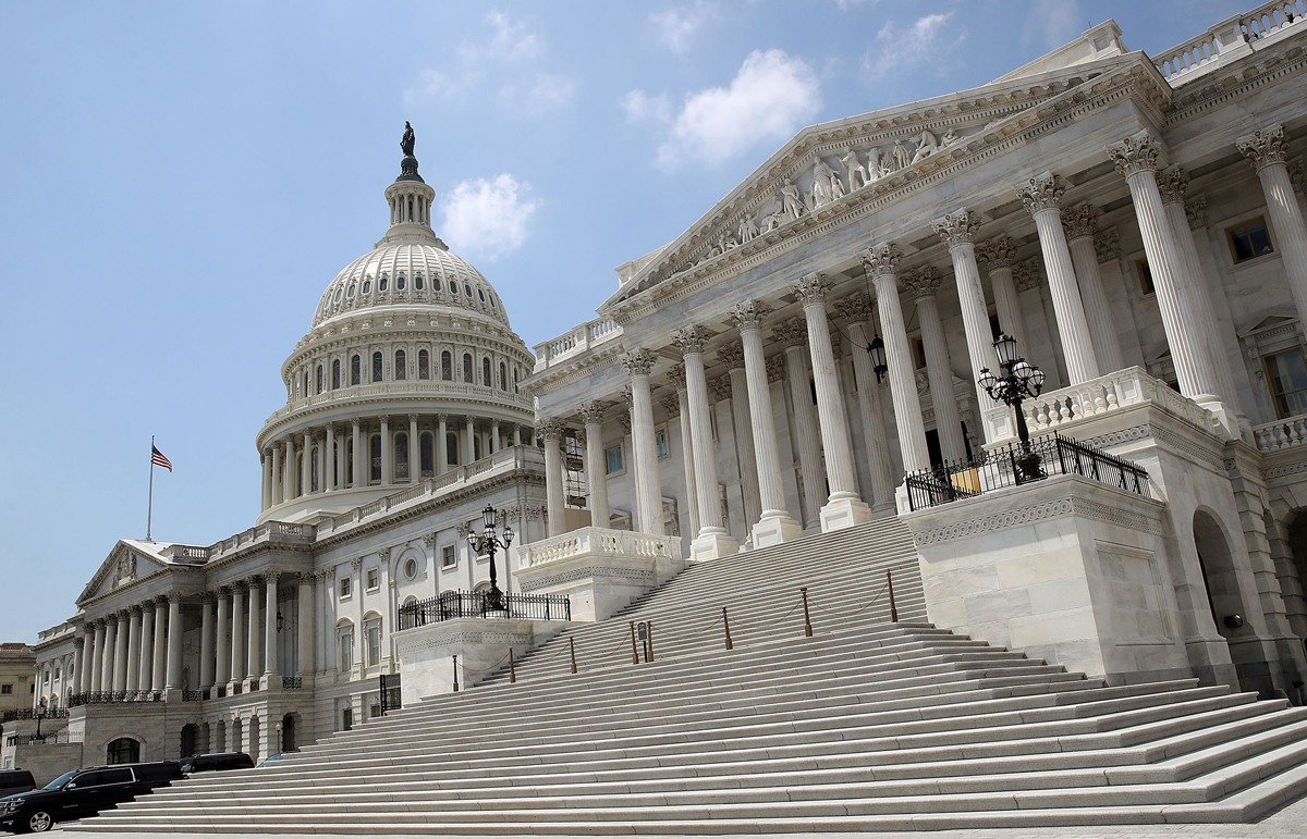 In this Aug. 3, 2017, file photo, the Senate side of the US Capitol is shown on the last day of the summer session in Washington, DC.