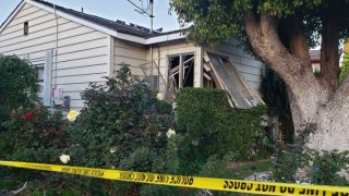 Damaged house in Pittsburg.