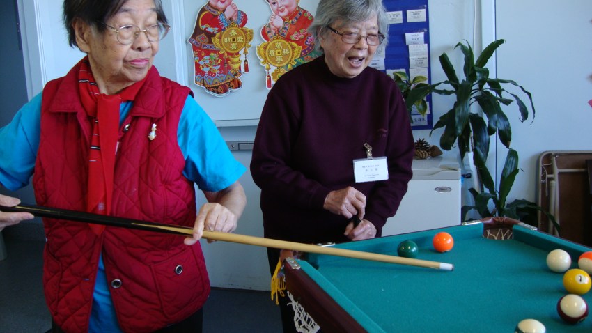 playing pool