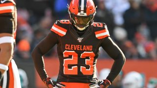 Free safety Damarious Randall #23 of the Cleveland Browns on the field in the first quarter of a game against the Miami Dolphins on November 24, 2019 at FirstEnergy Stadium in Cleveland, Ohio. Cleveland won 41-24. (Photo by: 2019 Nick Cammett/Diamond Images via Getty Images)