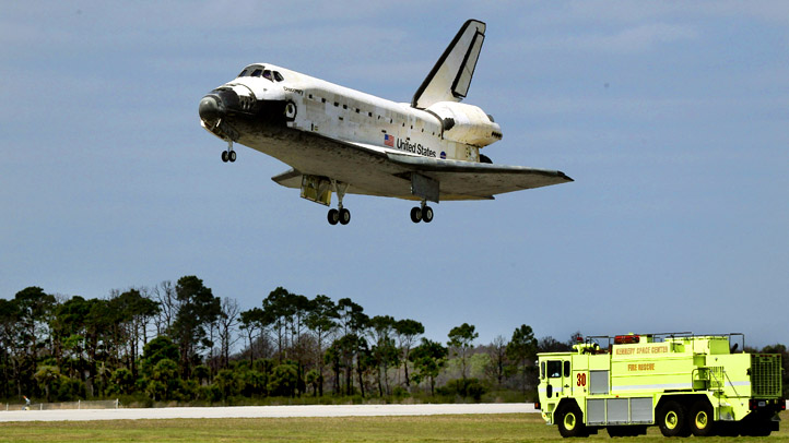 Space Shuttle Lands