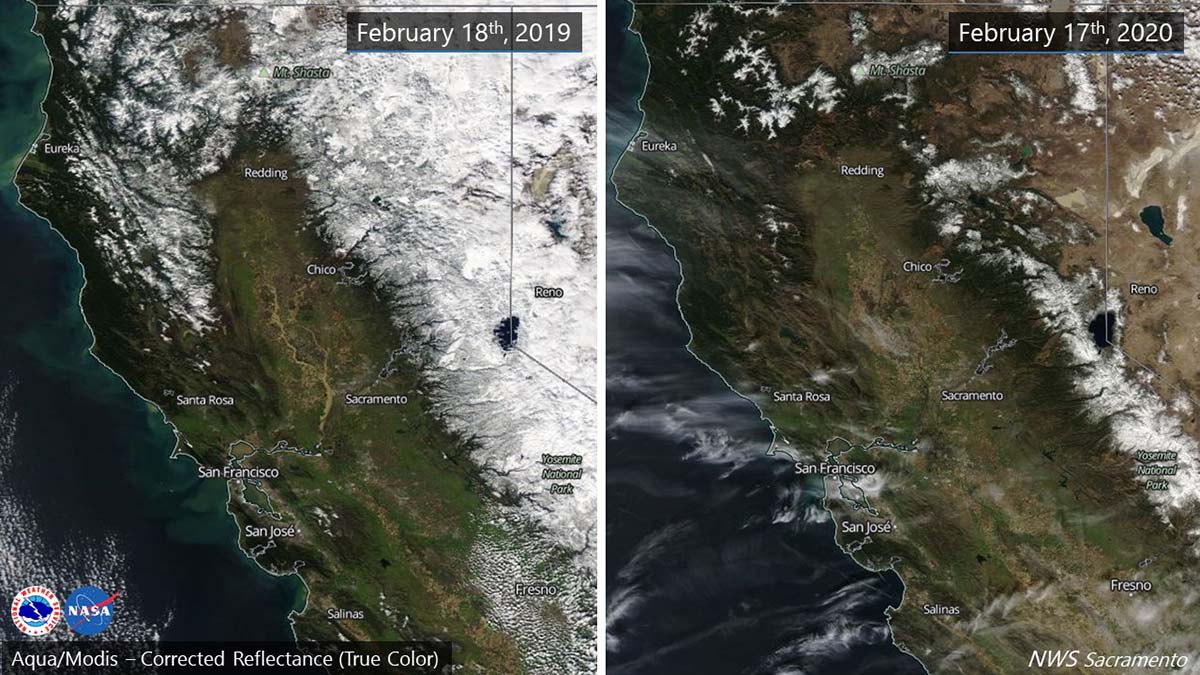 How Dismal Is California’s Snowpack? These Photos Tell A Grim Story ...