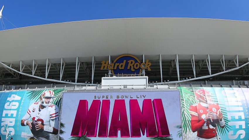 A general view of the outside of Hard Rock Stadium during Super Bowl week on January 28, 2020 in Miami Gardens, FL.  (Photo by Rich Graessle/PPI/Icon Sportswire via Getty Images)