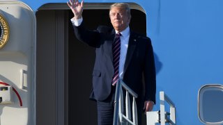 President Trump exiting Air Force One