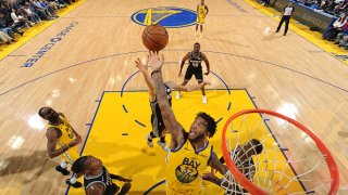 Marquese Chriss #32 of the Golden State Warriors grabs the rebound against the Sacramento Kings on December 15, 2019 at Chase Center in San Francisco, California. (Photo by Noah Graham/NBAE via Getty Images)