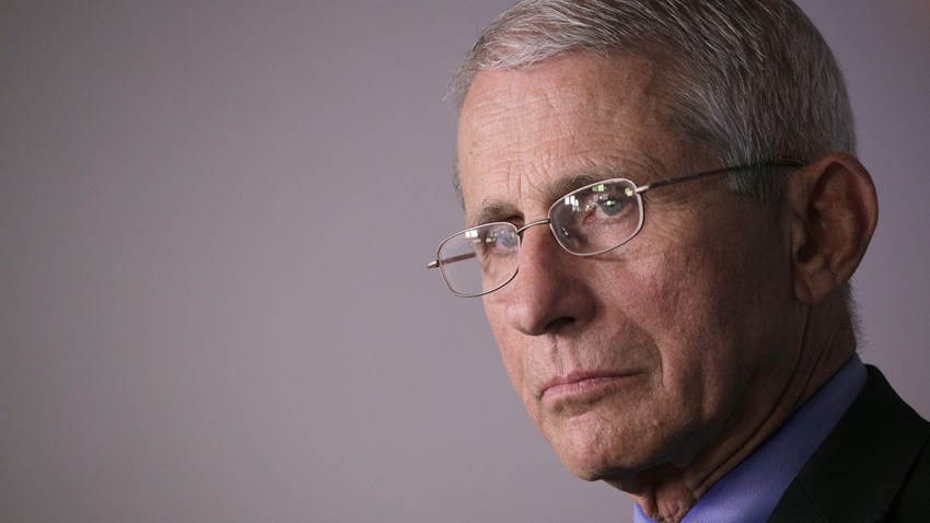 National Institute of Allergy and Infectious Diseases Director Dr. Anthony Fauci attends the daily coronavirus briefing in the Brady Press Briefing Room at the White House, April 9, 2020, in Washington, D.C.