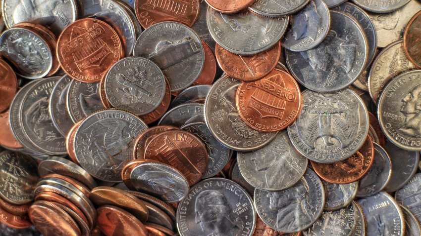 assortment of coins