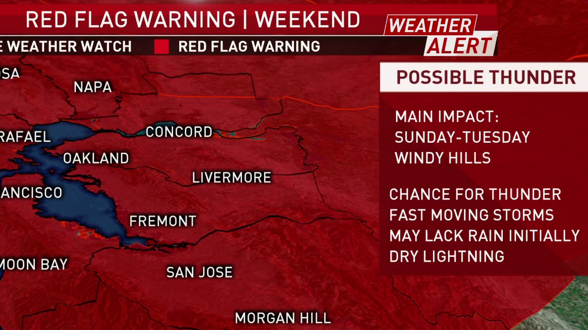 Vianey’s Forecast Chance of Isolated Storms, Lightning NBC Bay Area