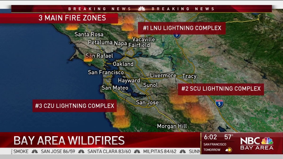 Firefighters Make Progress on Bay Area Wildfires NBC Bay Area