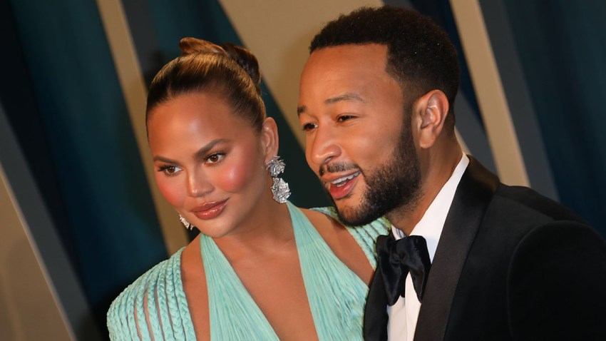 Chrissy Teigen and John Legend attend the 2020 Vanity Fair Oscar Party at Wallis Annenberg Center for the Performing Arts, Feb. 9, 2020, in Beverly Hills, Calif.
