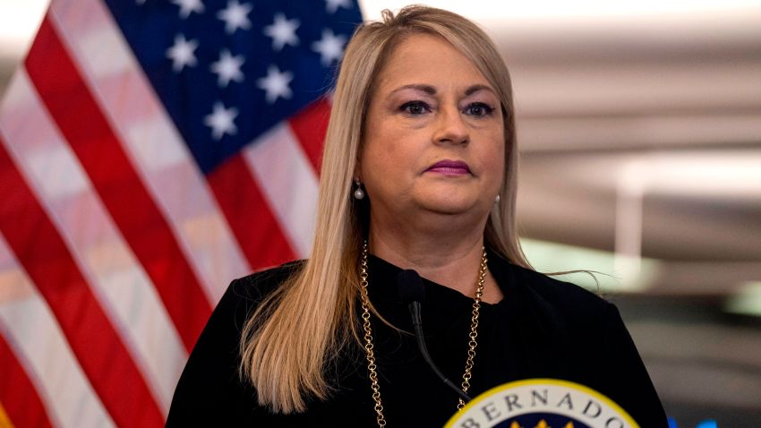 In this June 30, 2020, file photo, Puerto Rico Governor Wanda Vazquez Garced speaks during a press conference to announce strict new rules for all passengers flying into Puerto Rico to curb coronavirus cases in San Juan, Puerto Rico.