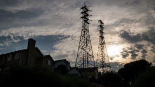 Power lines stand in Crockett