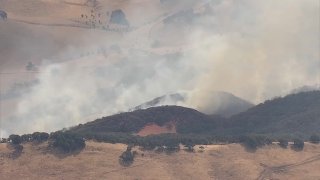 Firefighters respond to a fire in Contra Costa County. (August 16, 2020)