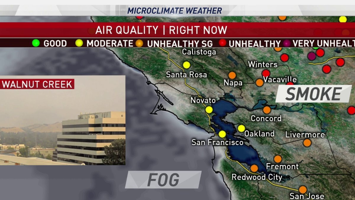 Jeff’s Forecast Poor Air Quality Continues NBC Bay Area