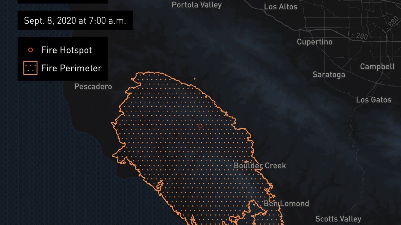 Cruz Fire Map List of Bay Area Evacuations Due to CZU, LNU, SCU Complex Fires – NBC ...