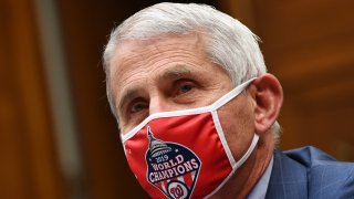 Dr. Fauci testifies while wearing a mask