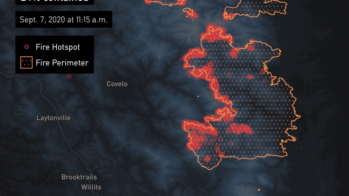 Augusr Complex Fire Map Mendocino County Wildfires: 1 Firefighter Killed, 1 Hurt in August ...