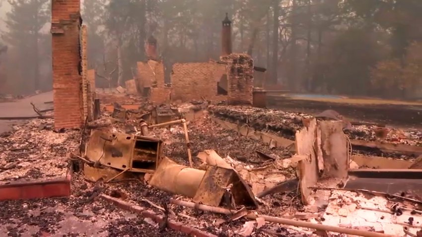 Destruction caused by the Glass Fire.