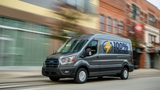 Ford unveiled its new all-electric Transit van on Nov. 12, 2020.