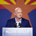 Democratic U.S. Senate candidate Mark Kelly speaks to supporters during the Election Night event at Hotel Congress on November 3, 2020 in Tucson, Arizona.