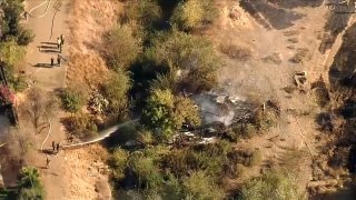 Firefighters battle a fire in San Jose.