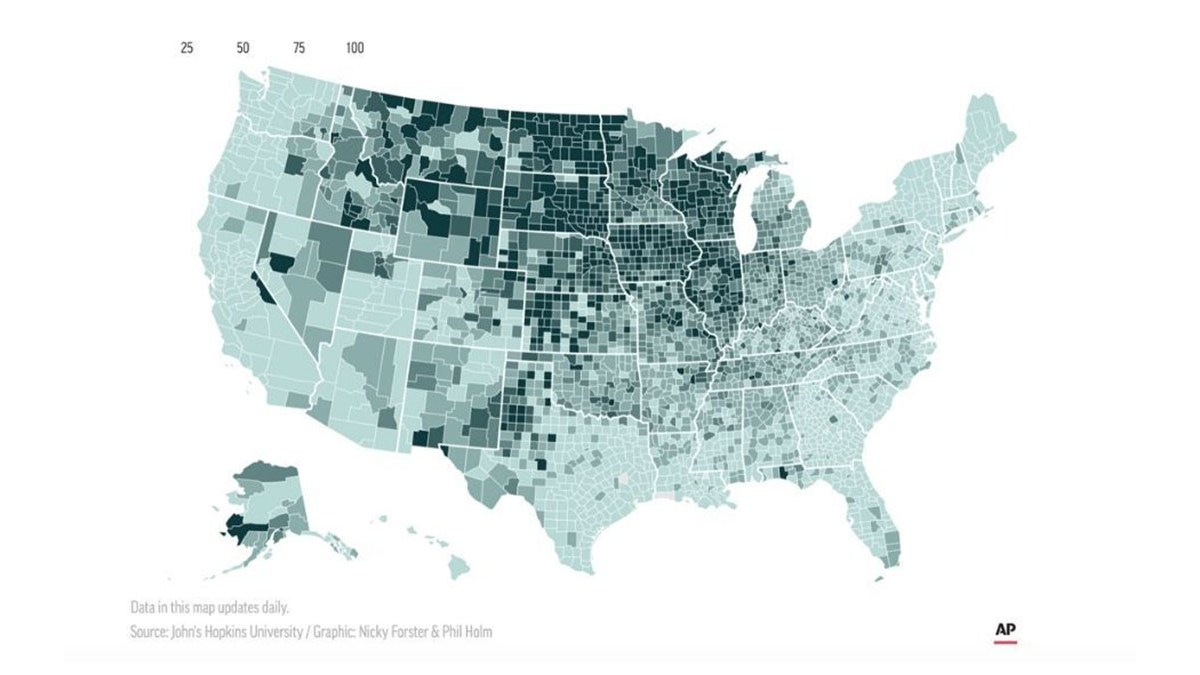 Map See New Daily Coronavirus Cases for Every U.S. County