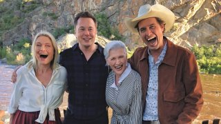 Tosca, Elon, Maye and Kimbal Musk