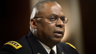 In this March 8, 2016, file photo, Army General Lloyd Austin III, commander of the US Central Command, speaks during a hearing of the Senate Armed Services Committee in Washington, D.C.