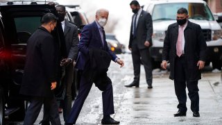 U.S. President-elect Joe Biden arrives at the Queen Theater