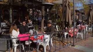 Outdoor dining in San Mateo County.