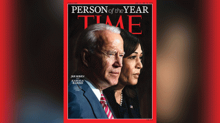 Time Magazine's Person of the Year 2020 cover featuring President-elect Joe Biden and Vice President-elect Kamala Harris.