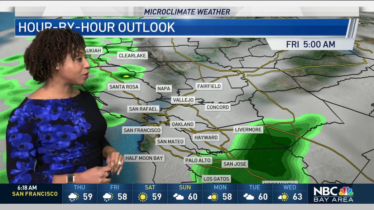 Kari’s Forecast: Brief Friday Showers – NBC Bay Area