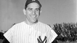 Yogi Berra, catcher for the New York Yankees, is shown during spring training in March 1960.