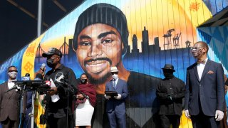 Cephus "Uncle Bobby" Johnson, uncle of Oscar Grant, speaks.