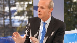 Michael Wirth, CEO, Chevron, speaking at the World Economic Forum in Davos, Switzerland, Jan. 23, 2020.