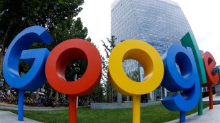 The logo of Alphabet Inc’s Google outside the company’s office in Beijing, China, August 8, 2018.