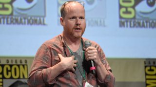 Joss Whedon speaks at the "Dark Horse: An Afternoon with Joss Whedon" panel on day 3 of Comic-Con International on Saturday, July 11, 2015, in San Diego, Calif.